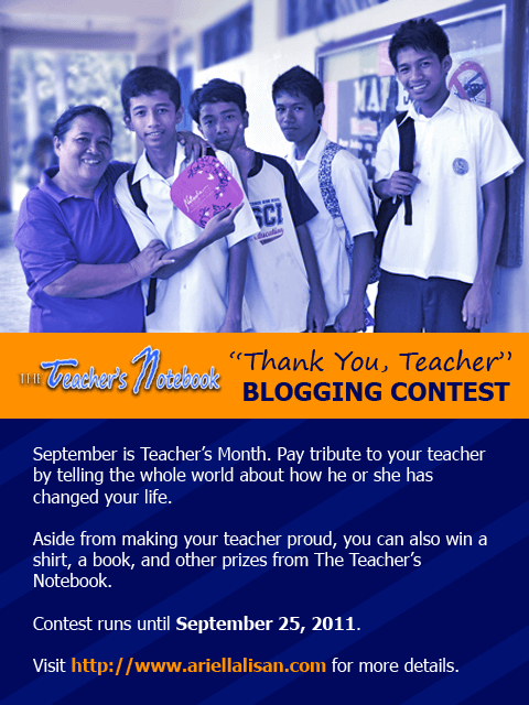 thank you teachers blogging contest